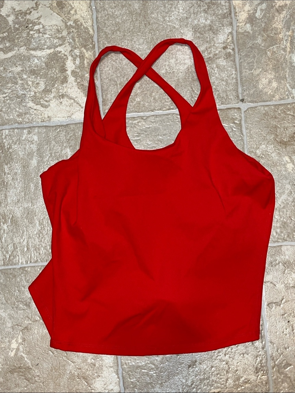 SPANX Red Cross-Back Tank Top